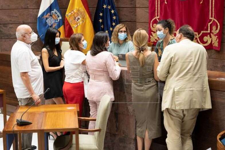 Los grupos políticos del Parlamento de Canarias aprobaron este lunes el proyecto de ley (Foto EFE / Miguel Barreto)